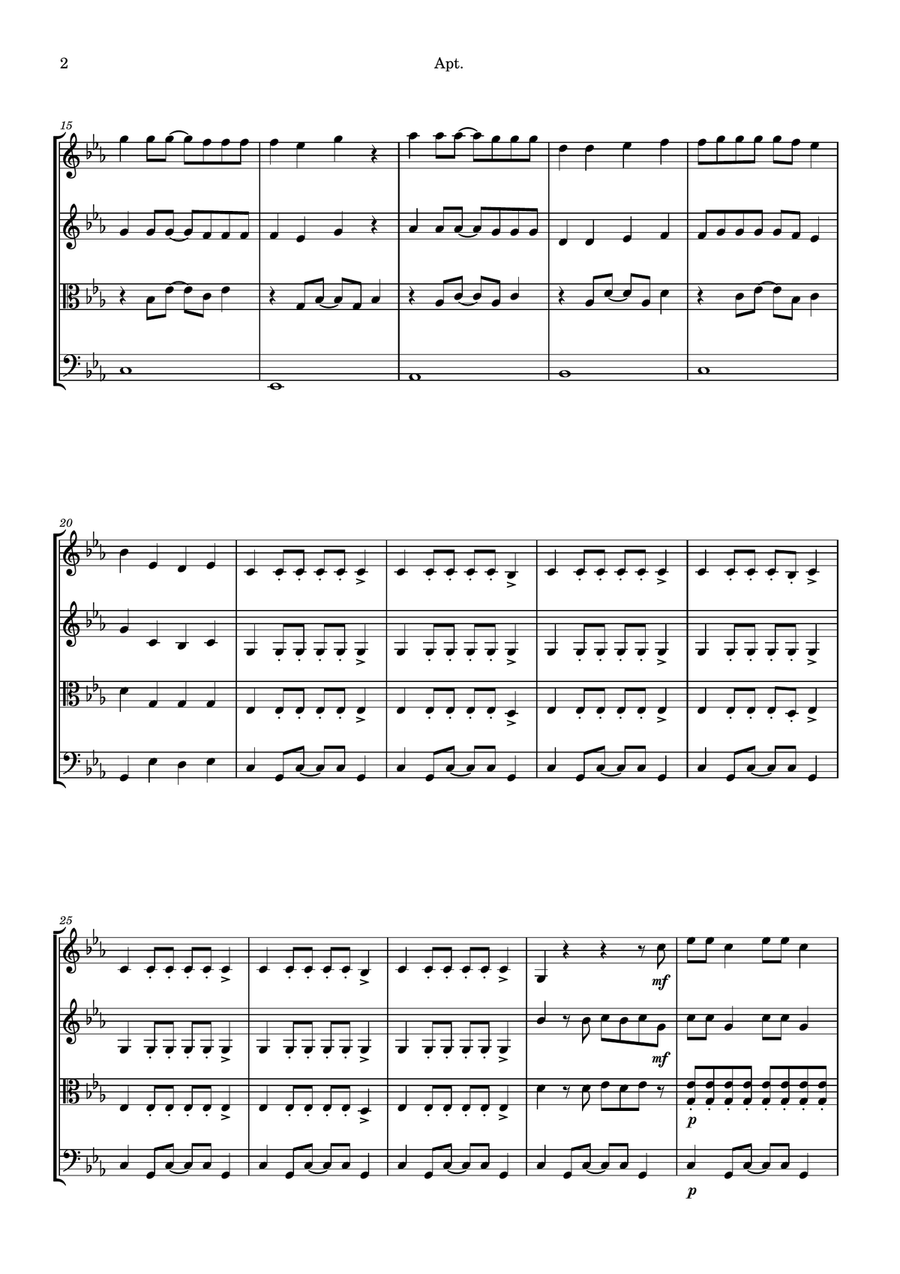 Apt. String Quartet scores gallery preview page 2