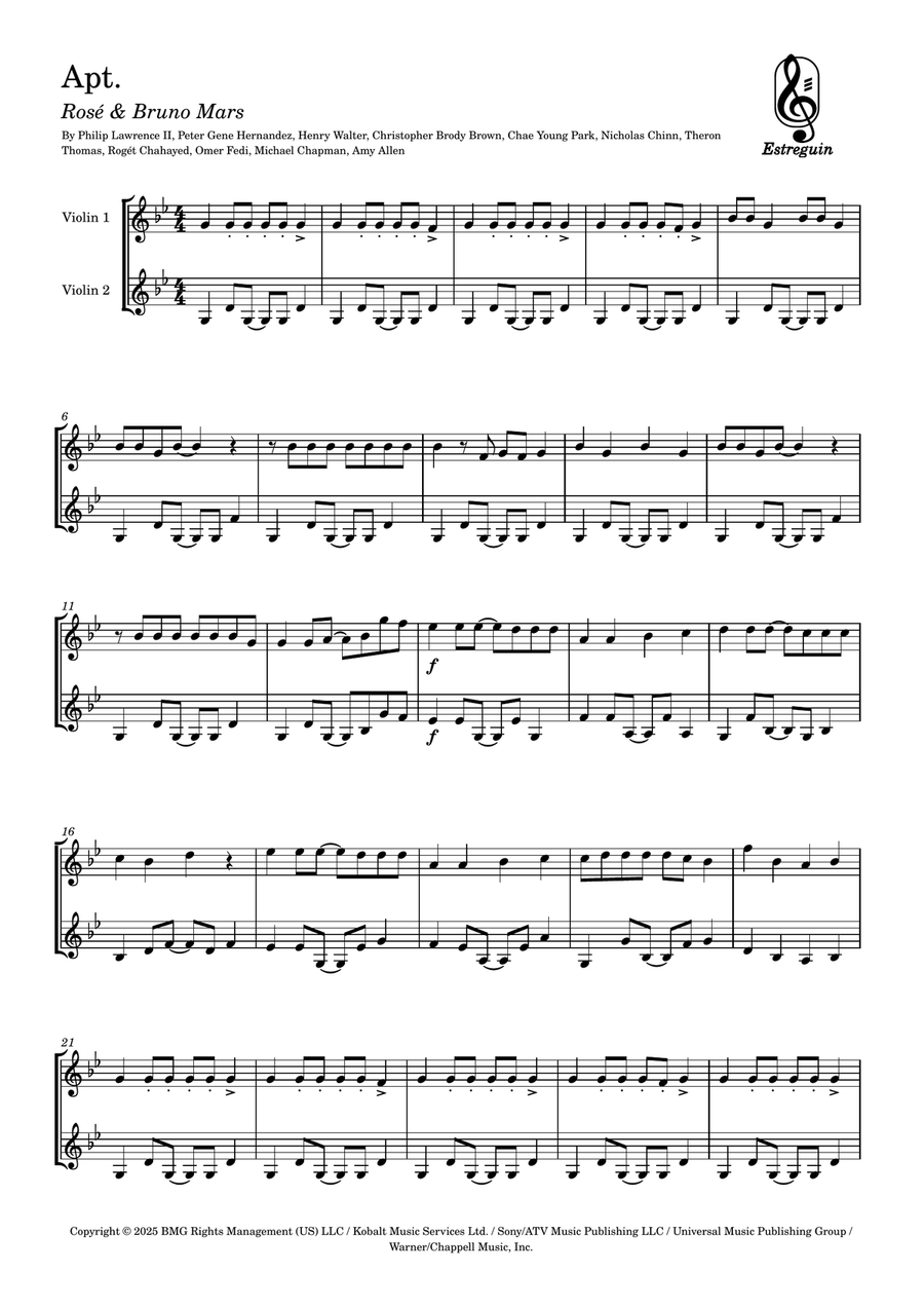 Apt. String Duet scores gallery preview page 1