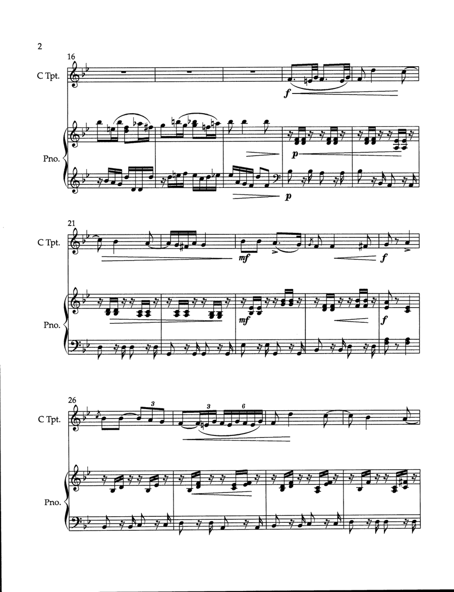 Ungarischer Tanz (Hungarian Dance) Nr 15 Bb-Dur C Trumpet scores gallery preview page 2