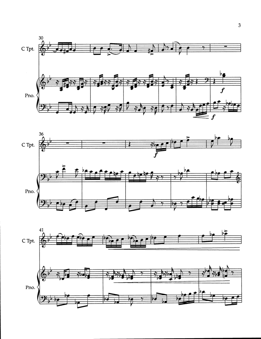 Ungarischer Tanz (Hungarian Dance) Nr 15 Bb-Dur C Trumpet scores gallery preview page 3