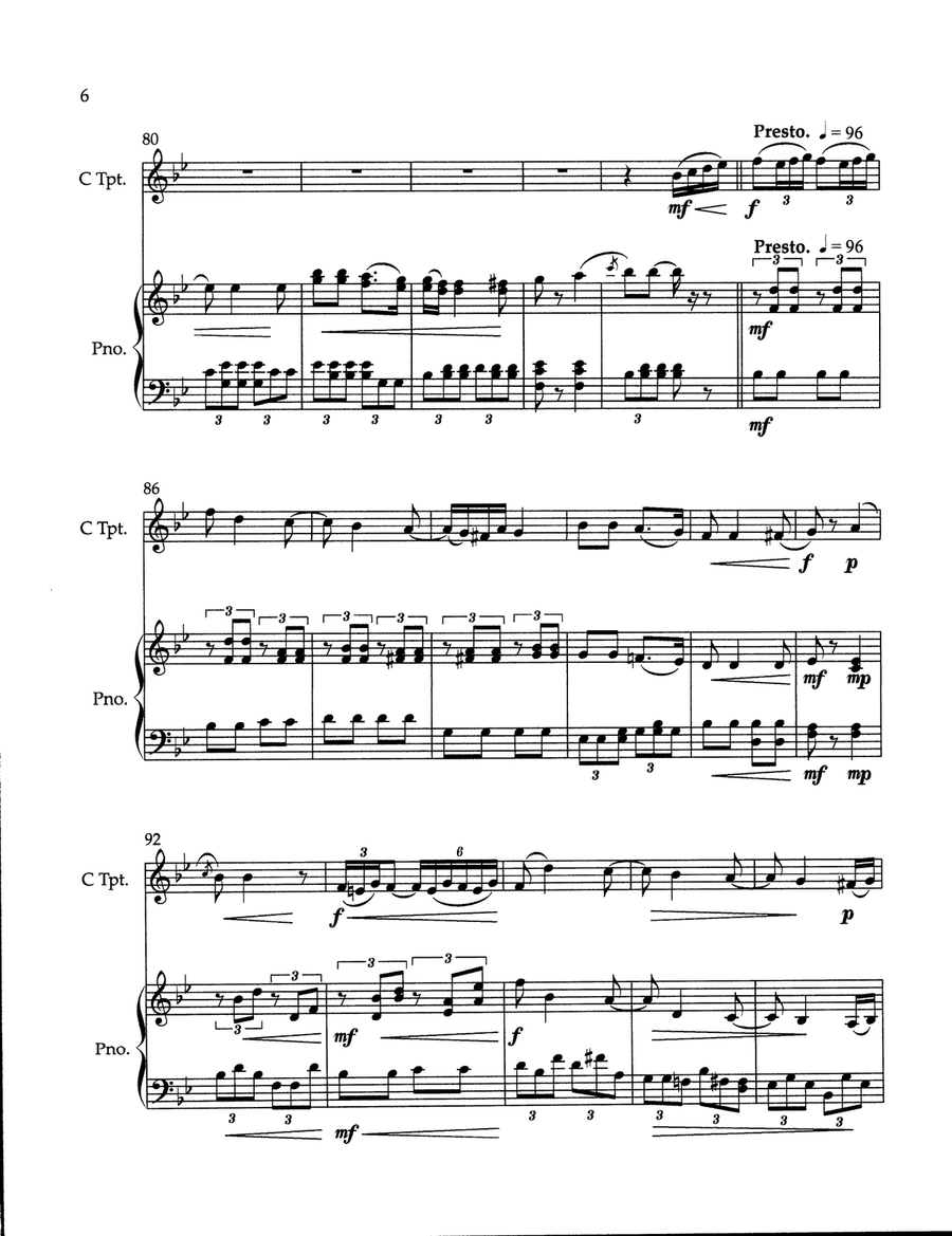Ungarischer Tanz (Hungarian Dance) Nr 15 Bb-Dur C Trumpet scores gallery preview page 6