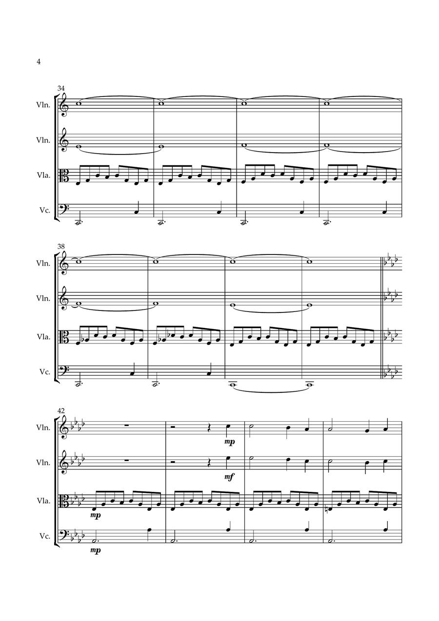 It is well with my soul (String Quartet) String Quartet scores gallery preview page 5