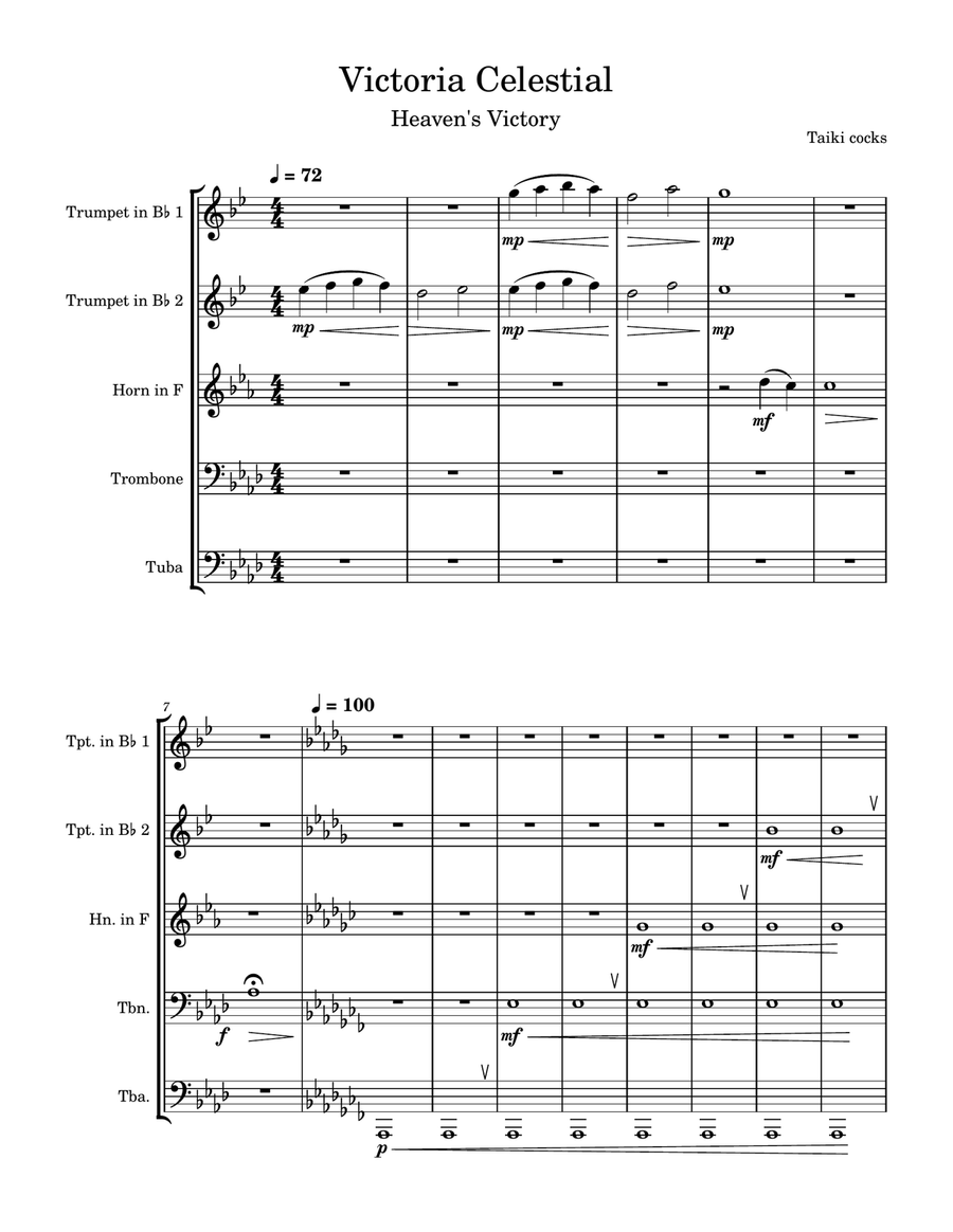 Victoria Clelestial Victoria Clelestial Brass Quintet scores gallery preview page 1