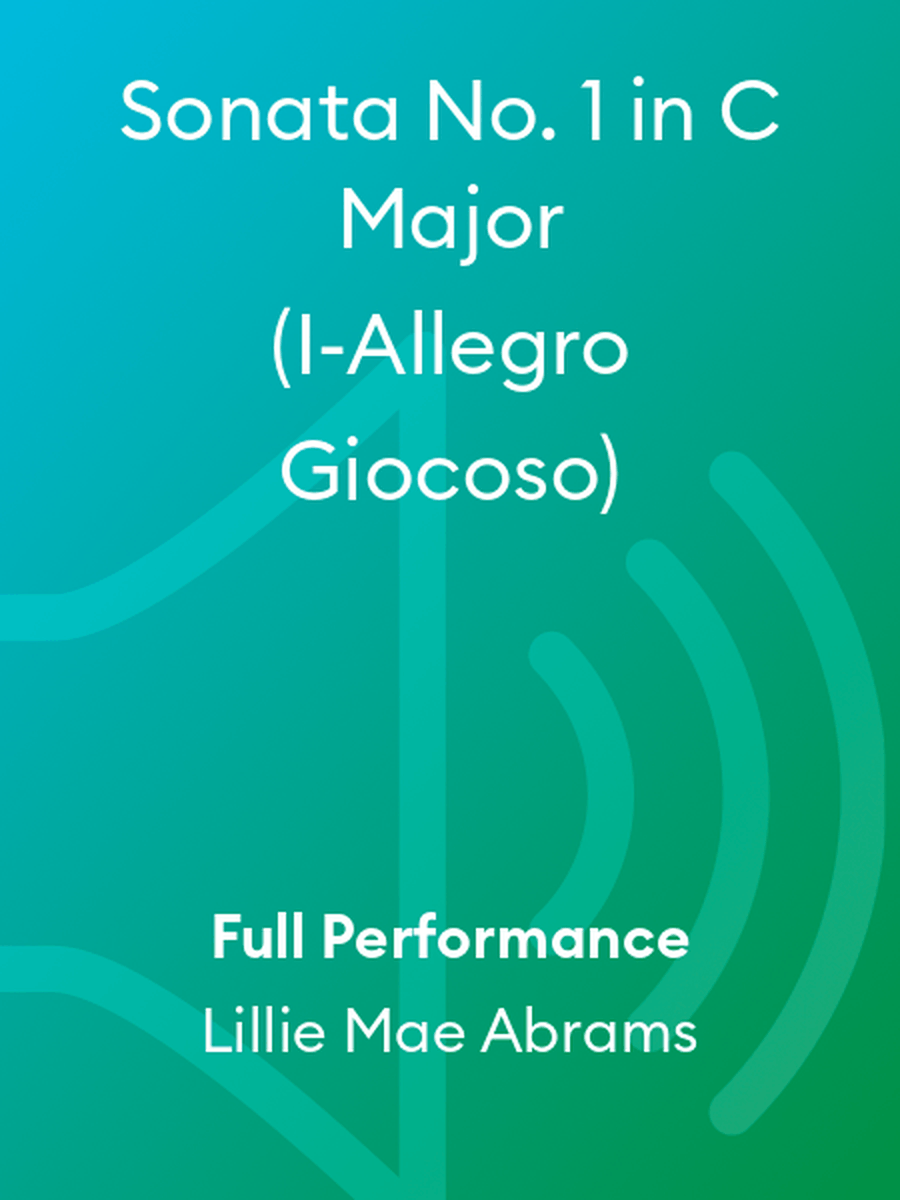 Sonata No. 1 in C Major (I-Allegro Giocoso) Piano Method scores gallery preview page 1