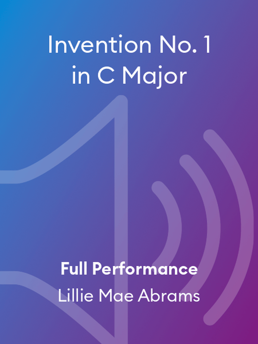 Invention No. 1 in C Major Piano Method scores gallery preview page 1