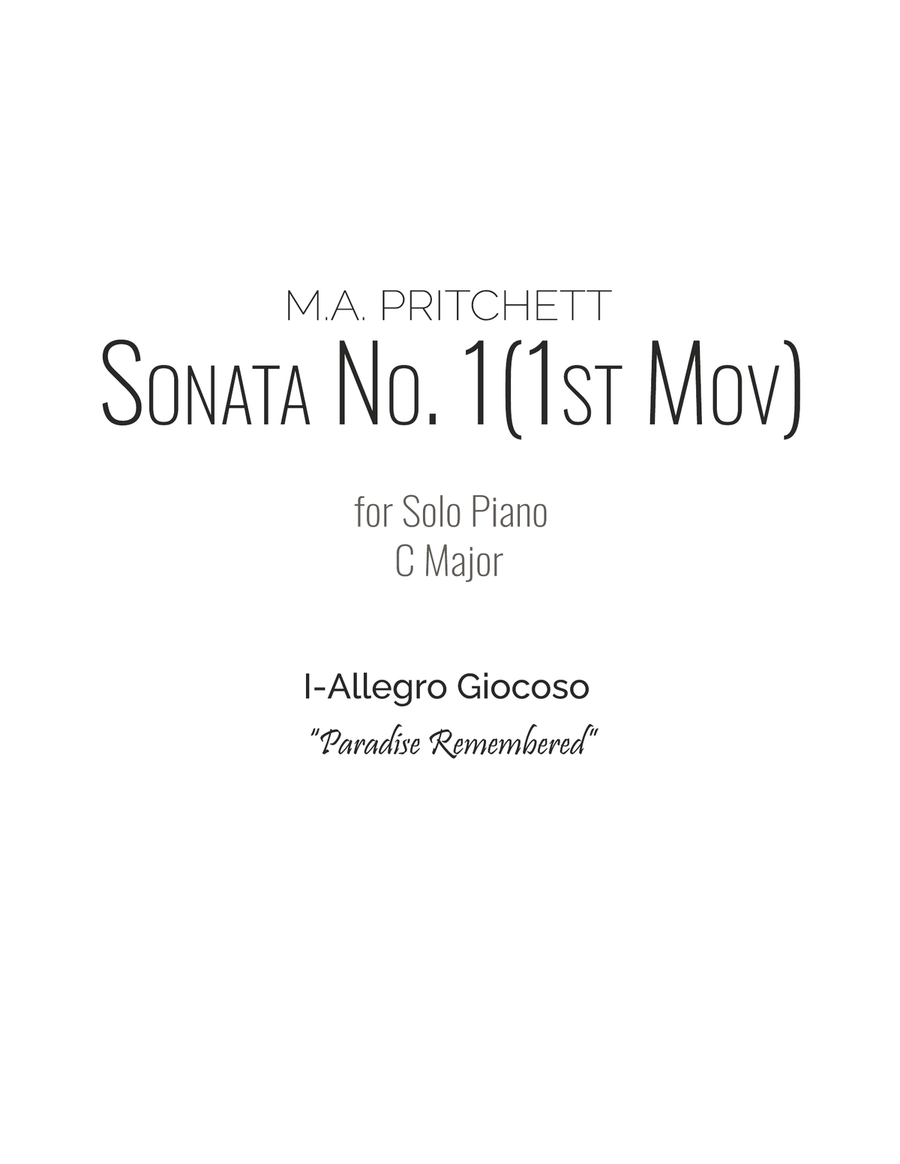 Sonata No. 1 in C Major (I-Allegro Giocoso) Piano Method scores gallery preview page 3