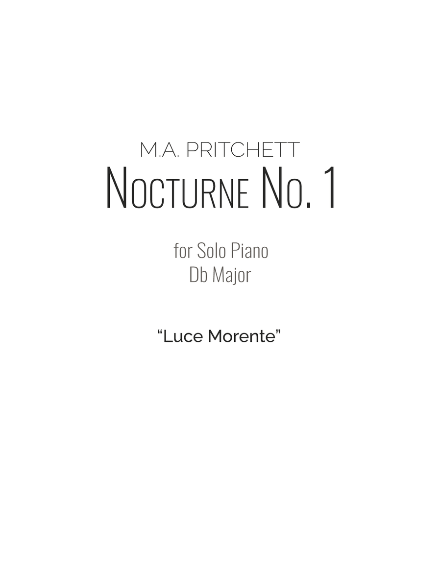Nocturne No. 1 in Db Major Piano Method scores gallery preview page 3