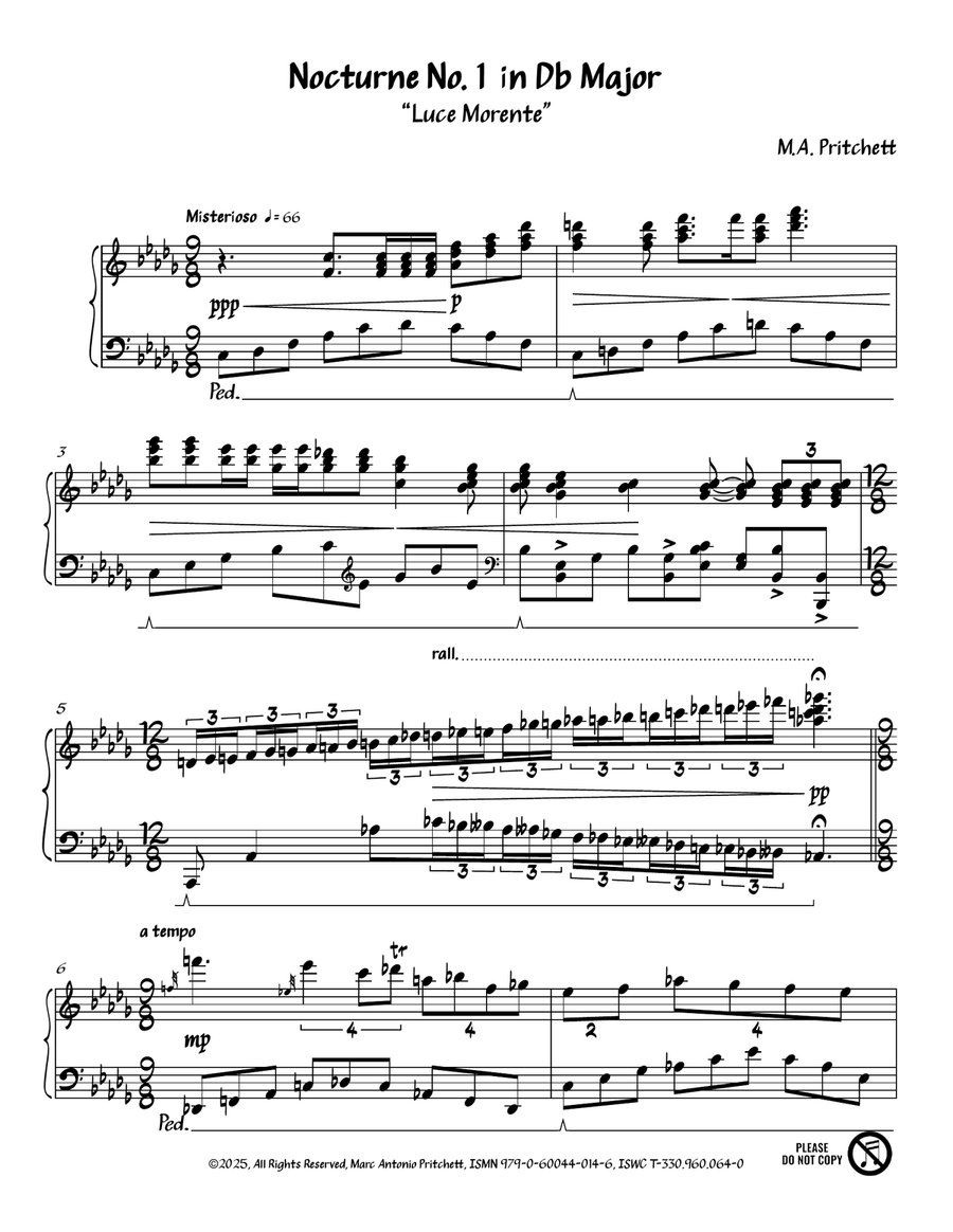 Nocturne No. 1 in Db Major Piano Method scores gallery preview page 4