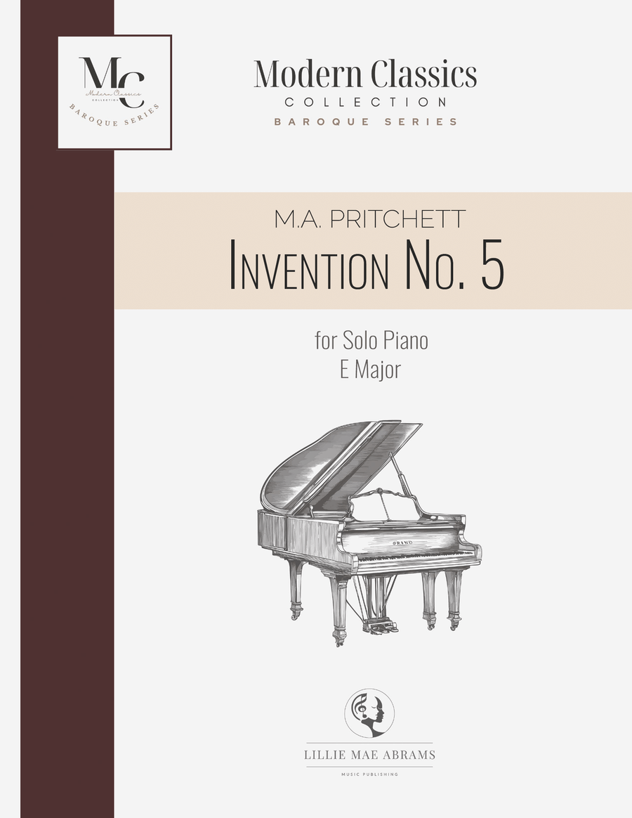 Invention No. 5 in E Major Piano Method scores gallery preview page 1