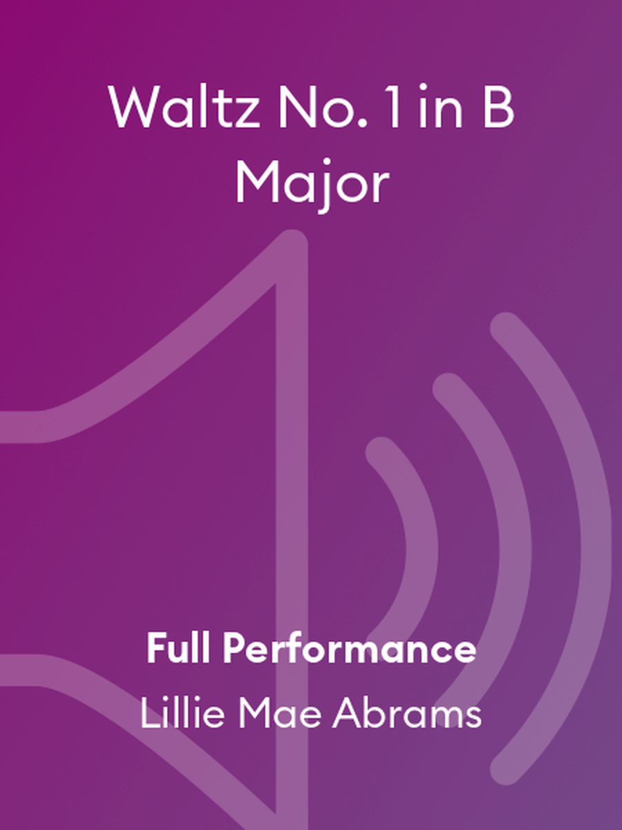 Waltz No. 1 in B Major Piano Method scores gallery preview page 1