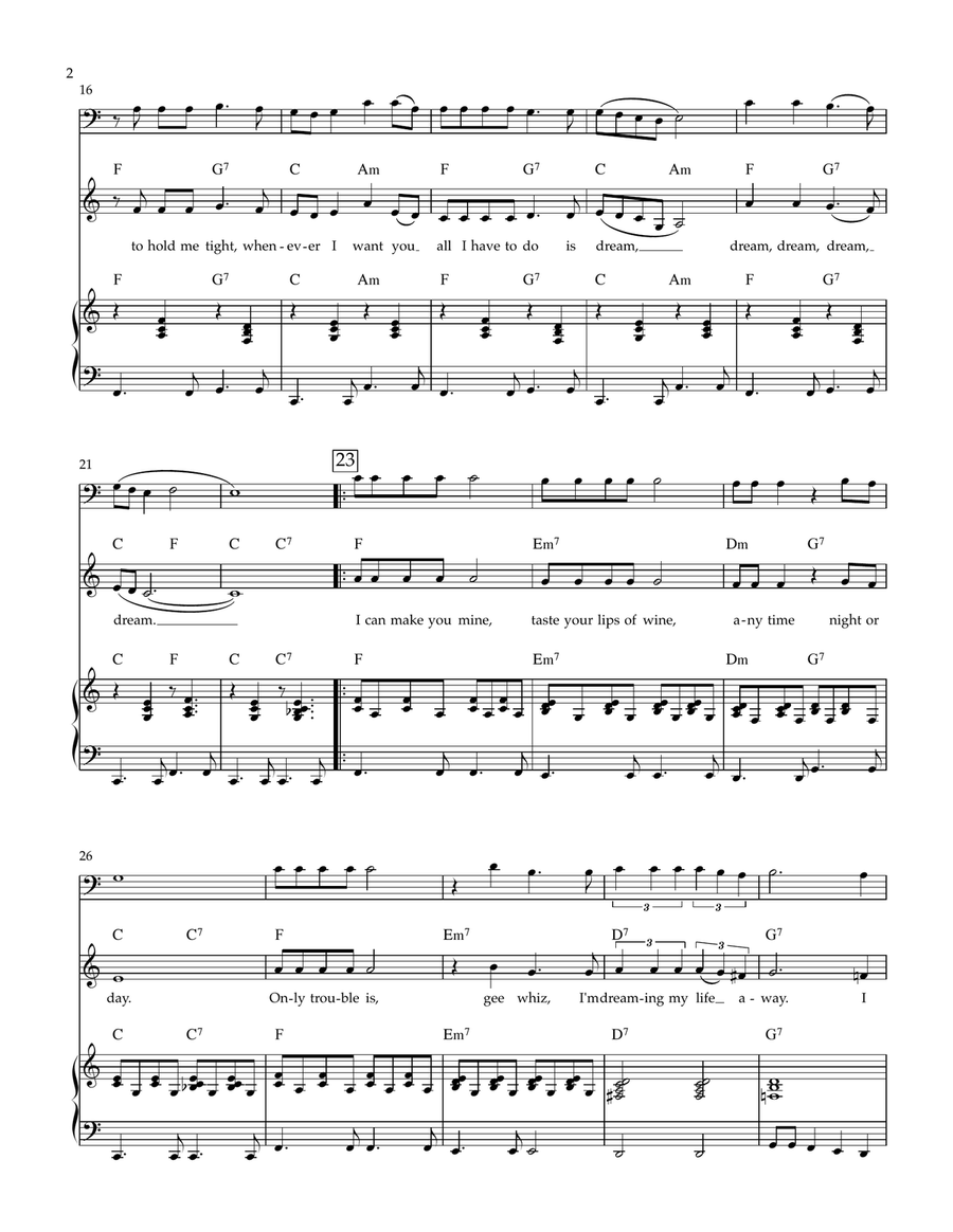 All I Have To Do Is Dream Piano, Vocal scores gallery preview page 2