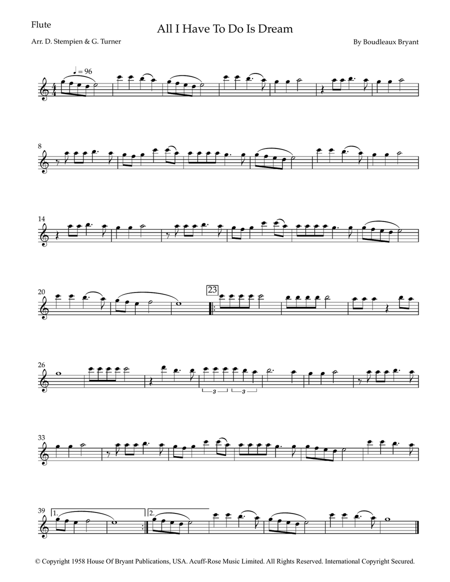 All I Have To Do Is Dream Small Ensemble scores gallery preview page 4