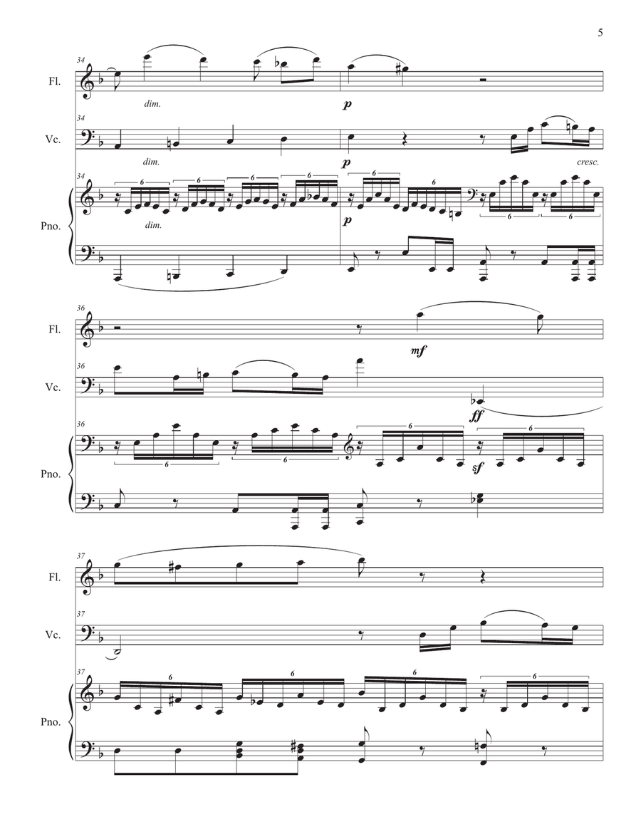 Mendelssohn: Song Without Words, op. 109 - Piano Trio version Piano Trio scores gallery preview page 5