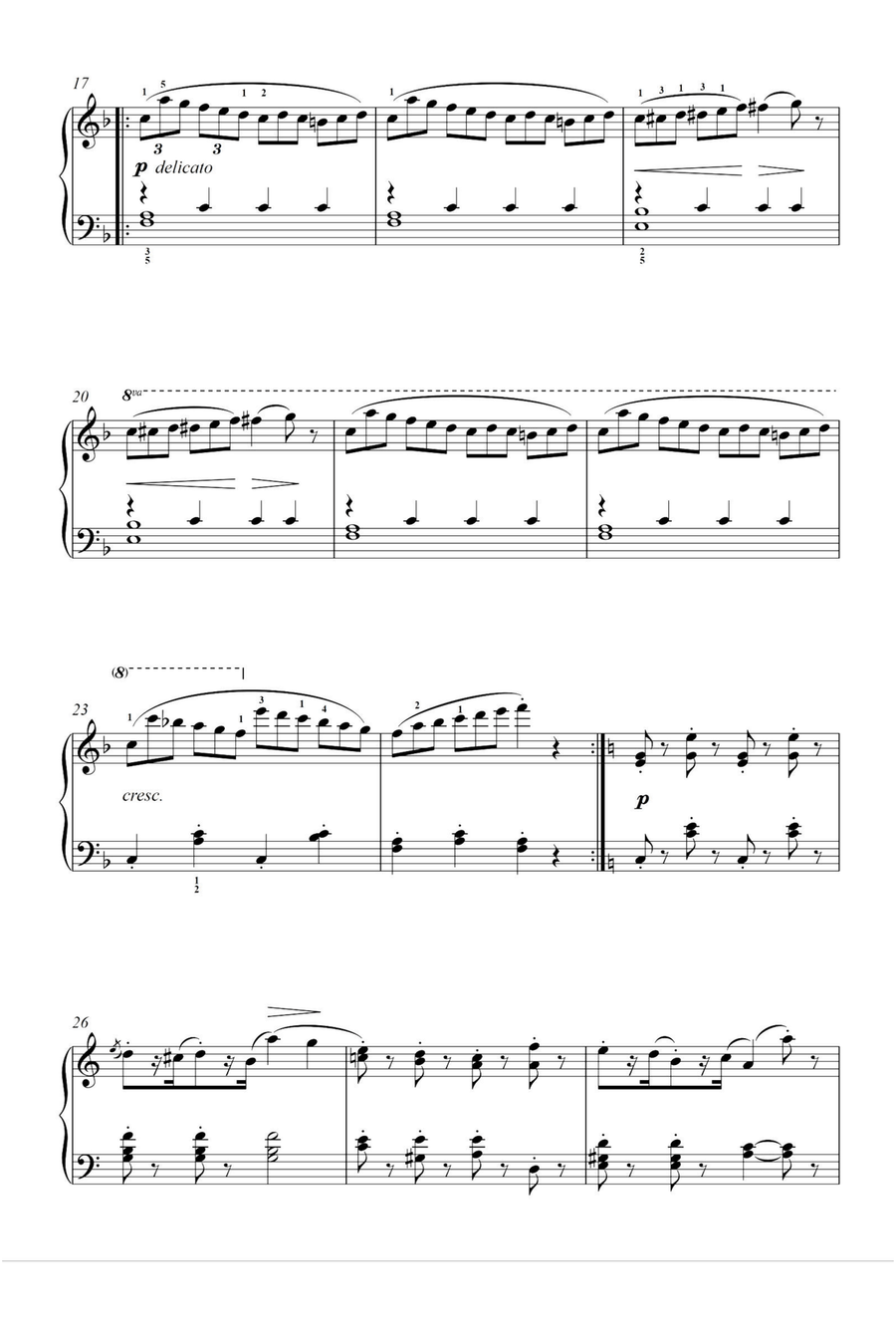 La chevaleresque No.25 from 25 etudes faciles et progressives, Op.100 - Friedrich Burgmüller Piano Method scores gallery preview page 2