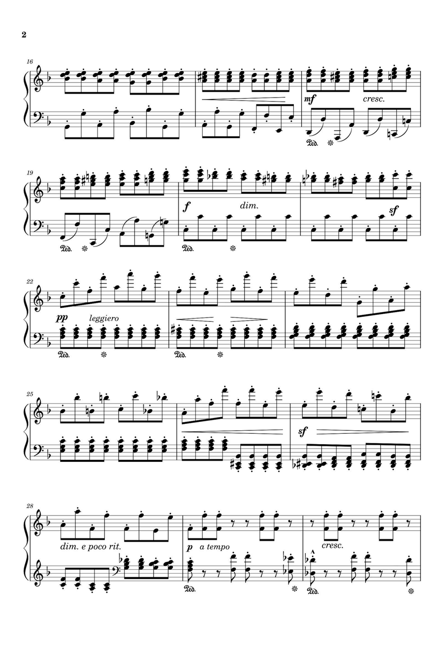 The Nutcracker, Overture - Friedrich Burgmüller Piano Solo scores gallery preview page 2