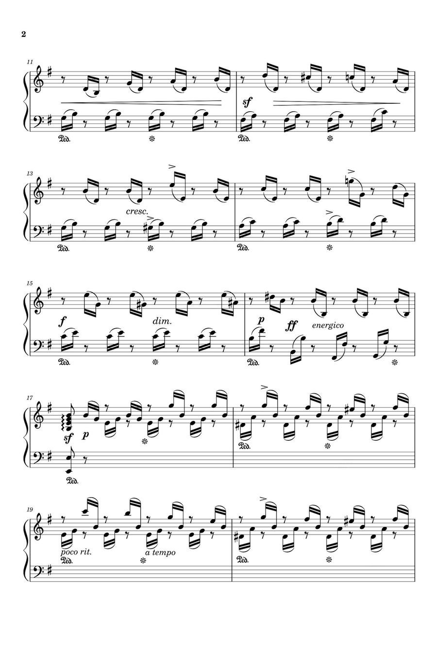 Étude Op. 109 No. 8 Agitato - Friedrich Burgmüller Piano Solo scores gallery preview page 2