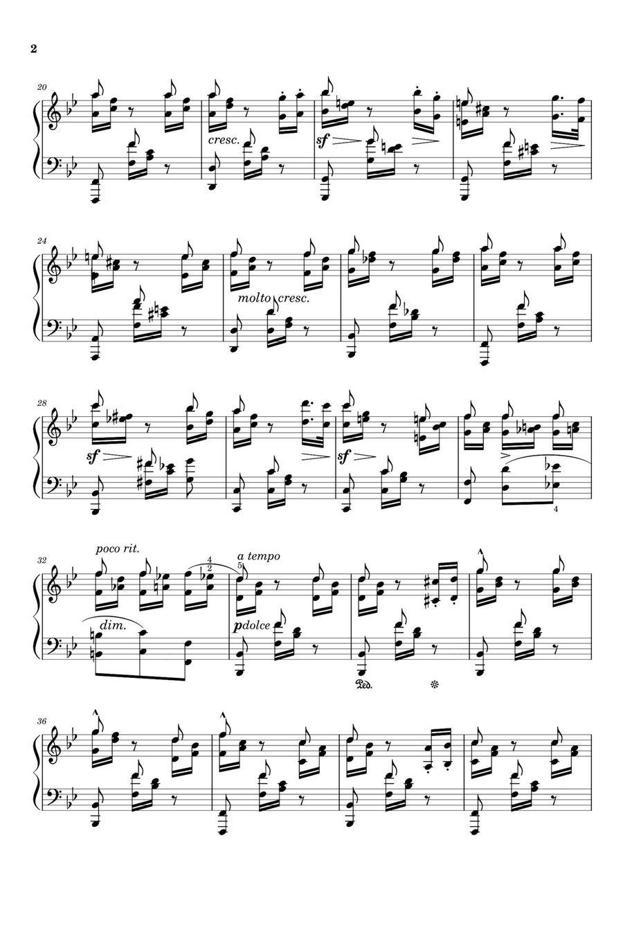 Étude Op. 105 No. 5 Extase - Friedrich Burgmüller Piano Solo scores gallery preview page 2