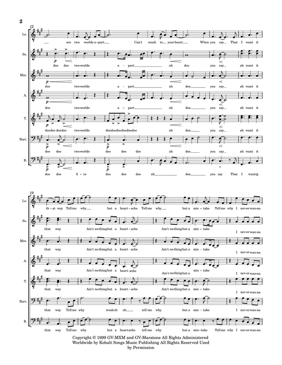 I Want It That Way I Want It That Way A Cappella scores gallery preview page 2