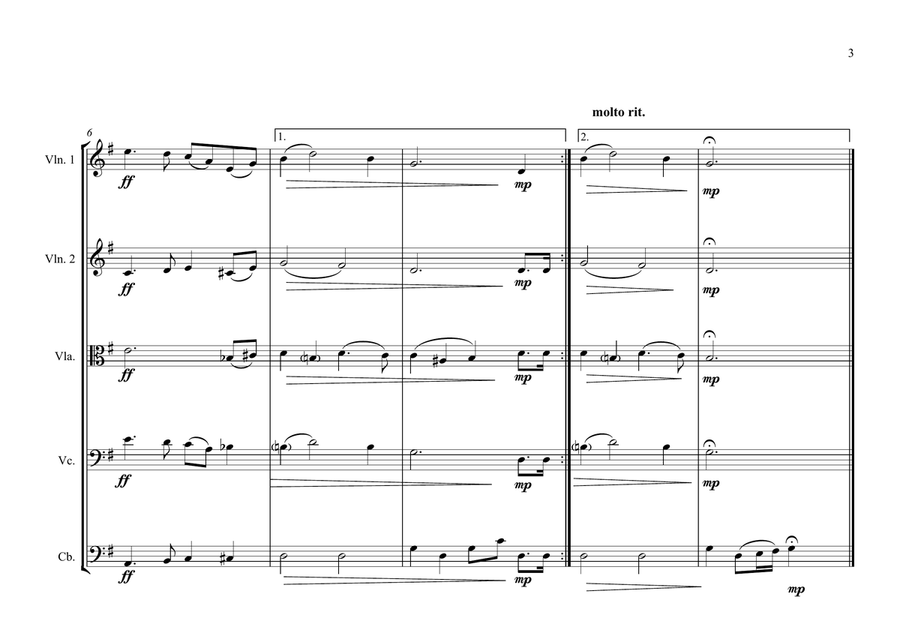 Ugandan National Anthem for String Orchestra String Orchestra scores gallery preview page 3