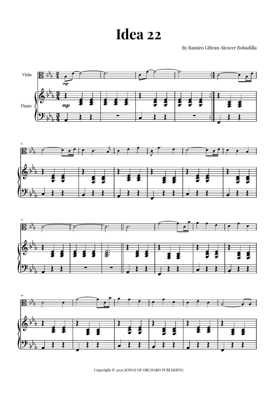 Idea 22 Viola scores gallery preview page 1