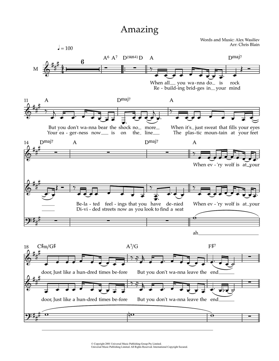 Amazing Amazing Piano Solo scores gallery preview page 1
