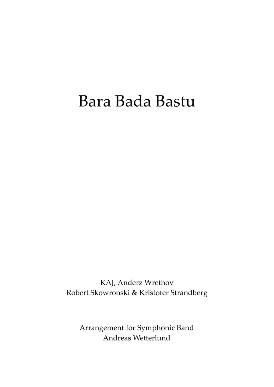 Bara Bada Bastu Concert Band scores gallery preview page 1