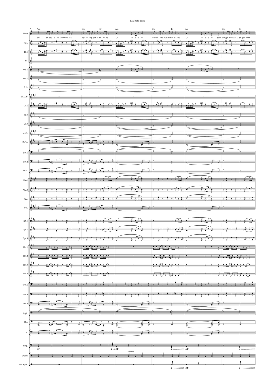 Bara Bada Bastu Concert Band scores gallery preview page 4