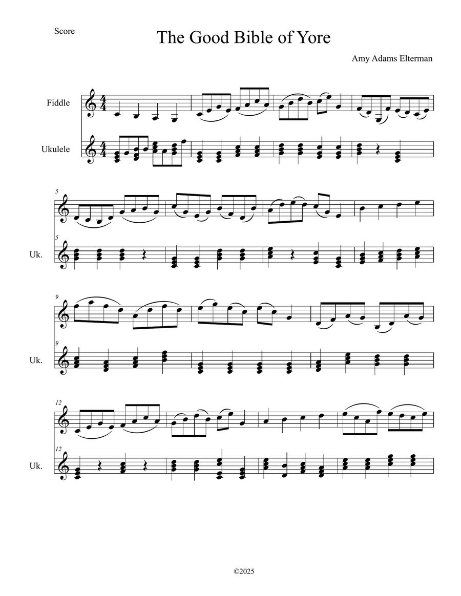 The Good Bible of Yore The Good Bible of Yore String Duet scores gallery preview page 1