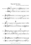 Thine Be The Glory for Descant Recorder and Viola Duet