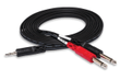 Stereo Breakout, 3.5 mm TRS to Dual 1/4 in. TS, 3 ft.