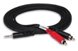 Stereo Breakout, 3.5 mm TRS to Dual RCA, 10 ft.