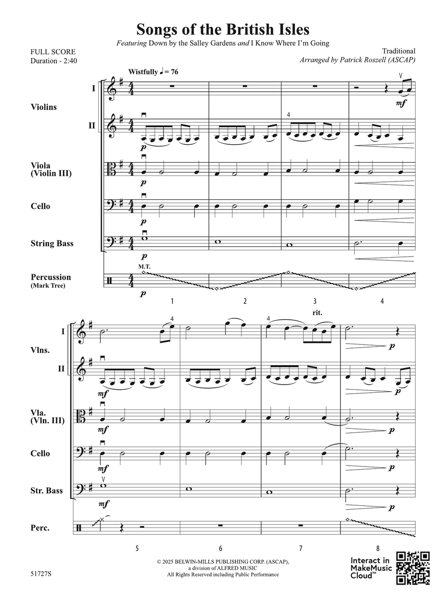 Songs of the British Isles: Score String Orchestra scores gallery preview page 3