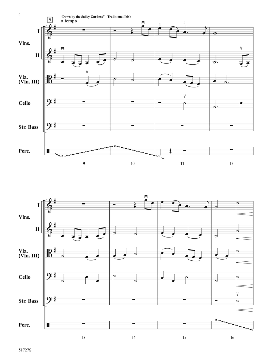 Songs of the British Isles: Score String Orchestra scores gallery preview page 4
