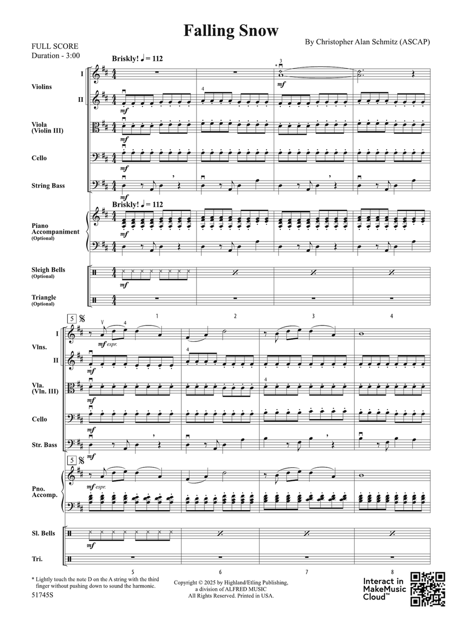 Falling Snow: Score Falling Snow: Score String Orchestra scores gallery preview page 3