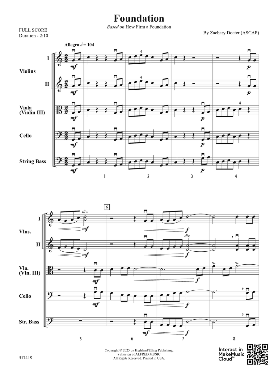 Foundation: Score String Orchestra - Digital Sheet Music page 2
