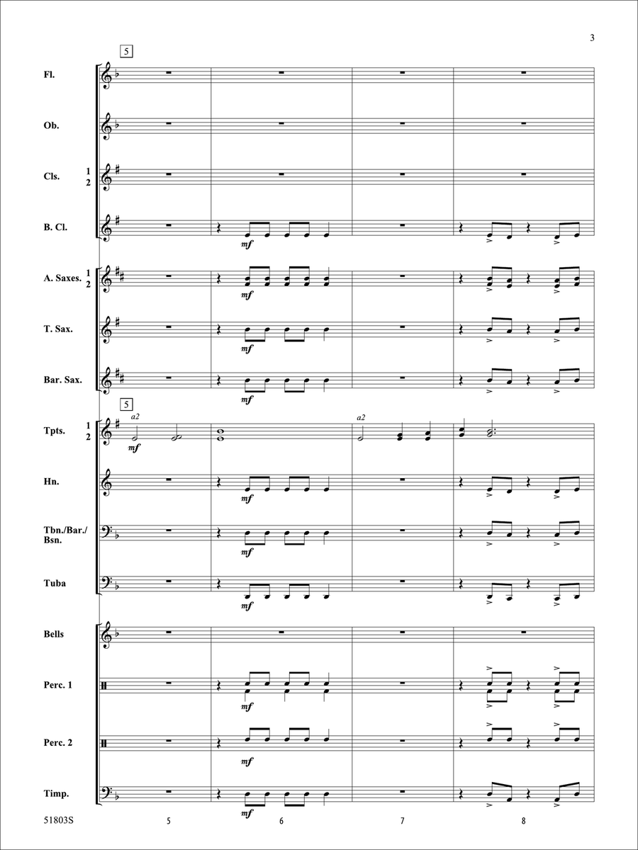 Fortress: Score Concert Band - Digital Sheet Music page 3