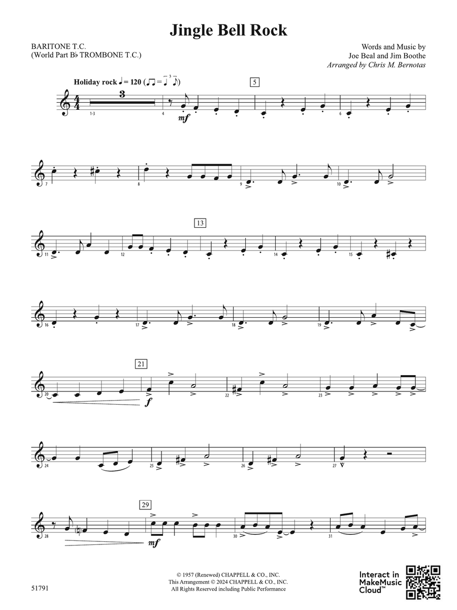 Jingle Bell Rock: Baritone T.C. Baritone Horn TC scores gallery preview page 1