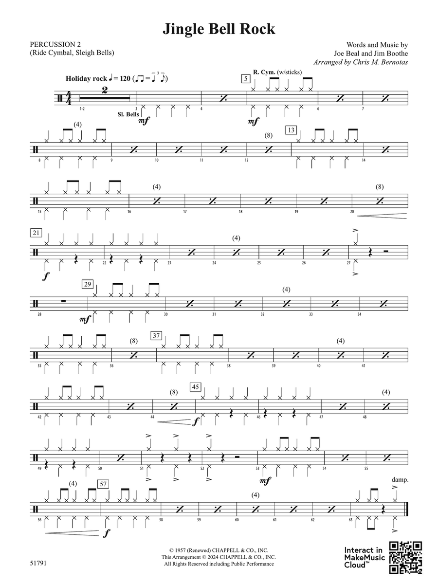 Jingle Bell Rock: 2nd Percussion Percussion scores gallery preview page 1