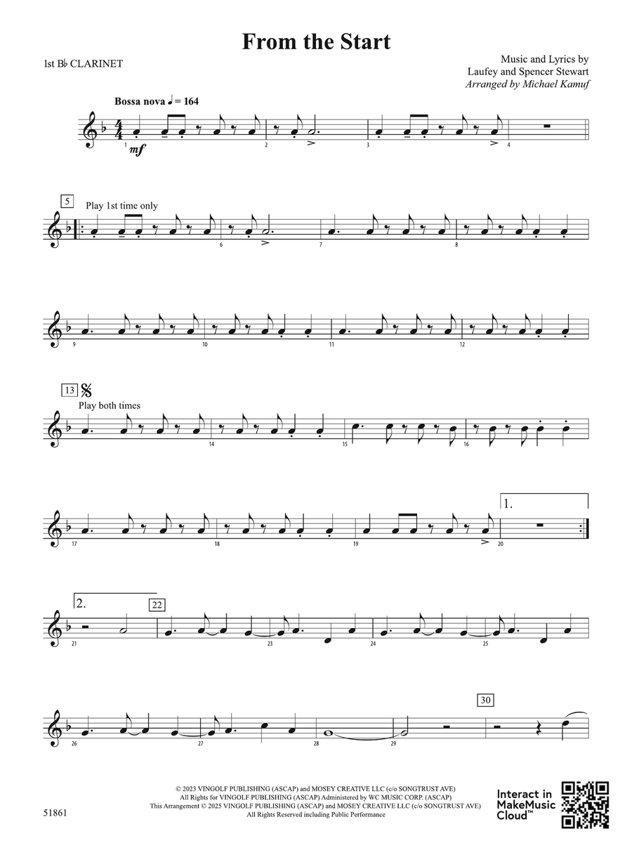 From the Start: 1st B-flat Clarinet