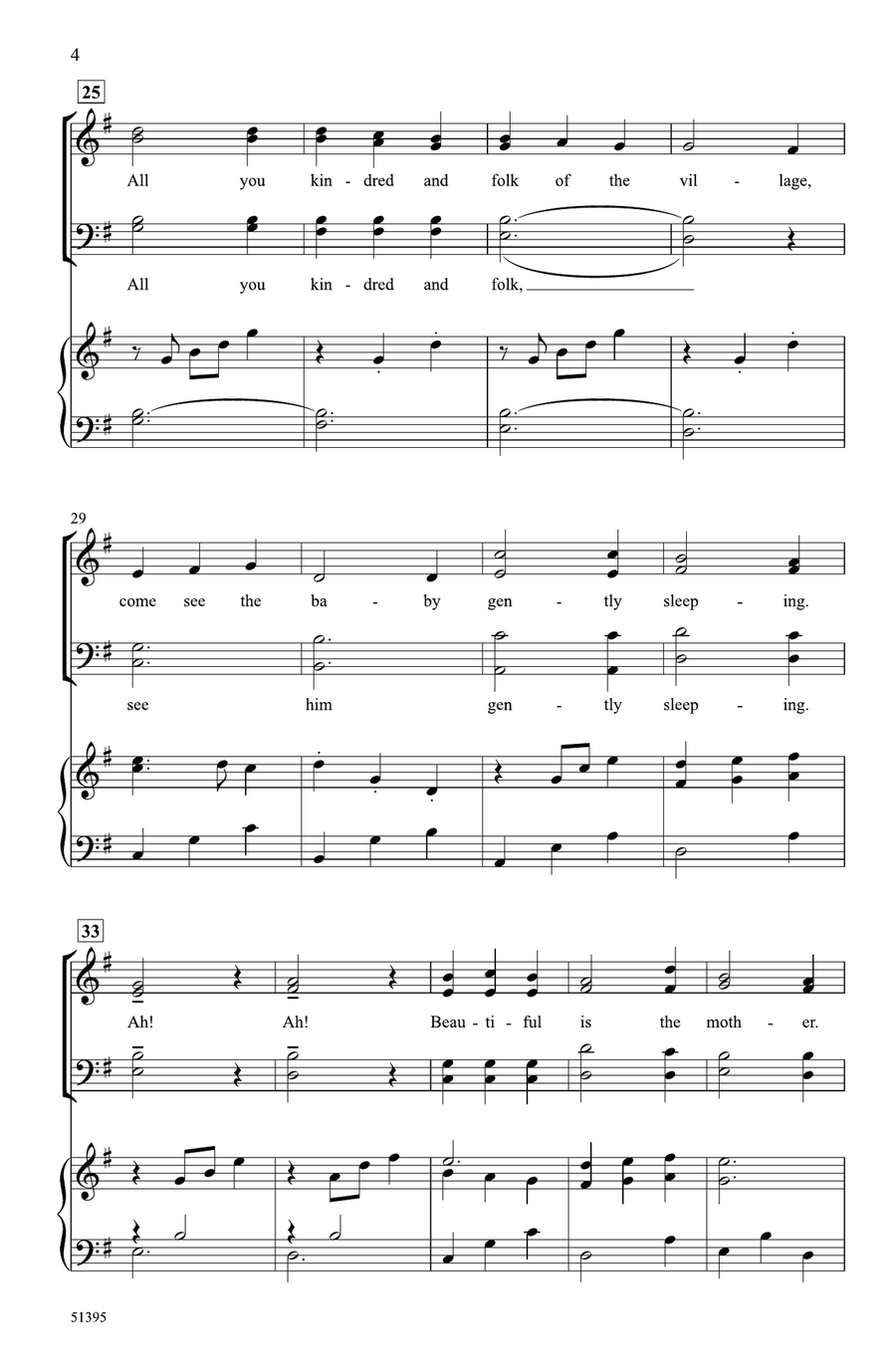 Bring a Torch, Jeanette, Isabella Choir scores gallery preview page 3