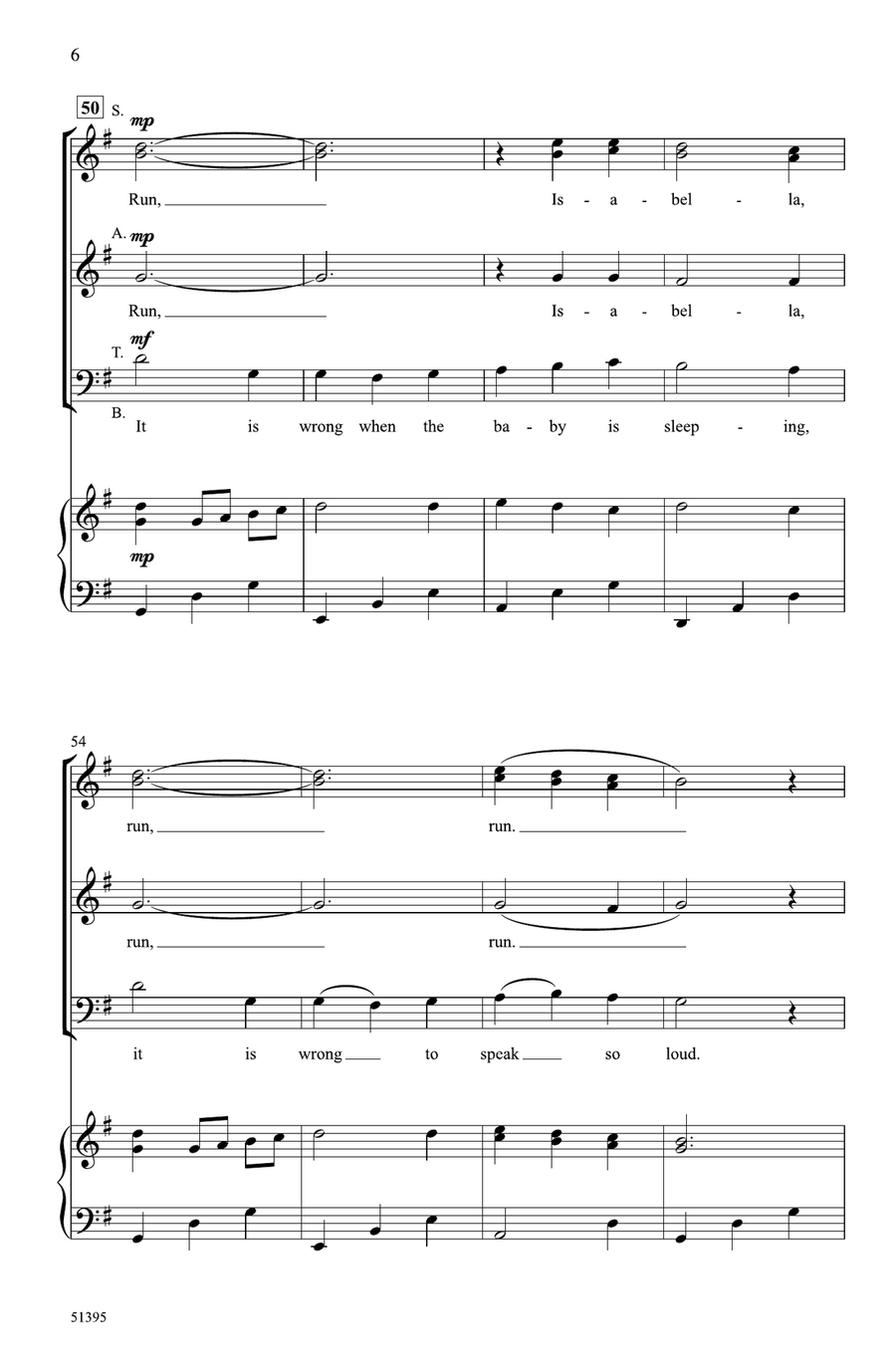 Bring a Torch, Jeanette, Isabella Choir scores gallery preview page 5