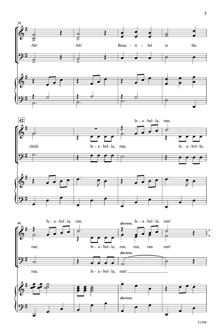 Bring a Torch, Jeanette, Isabella Choir scores gallery preview page 4