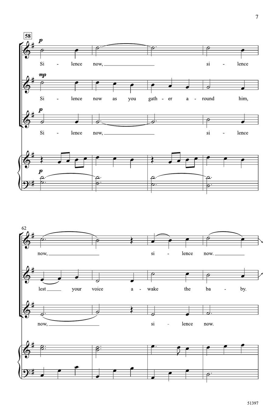Bring a Torch, Jeanette, Isabella Choir scores gallery preview page 6
