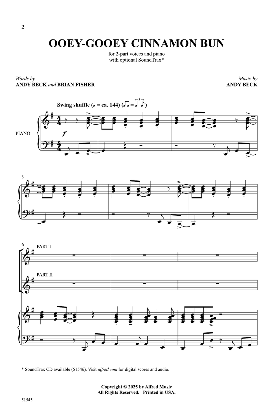 Ooey-Gooey Cinnamon Bun Ooey-Gooey Cinnamon Bun Choir scores gallery preview page 1