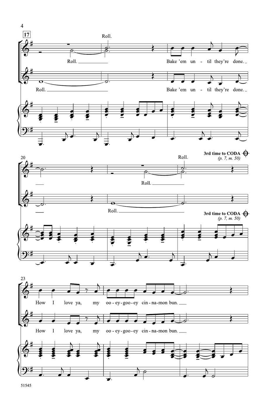 Ooey-Gooey Cinnamon Bun Ooey-Gooey Cinnamon Bun Choir scores gallery preview page 3