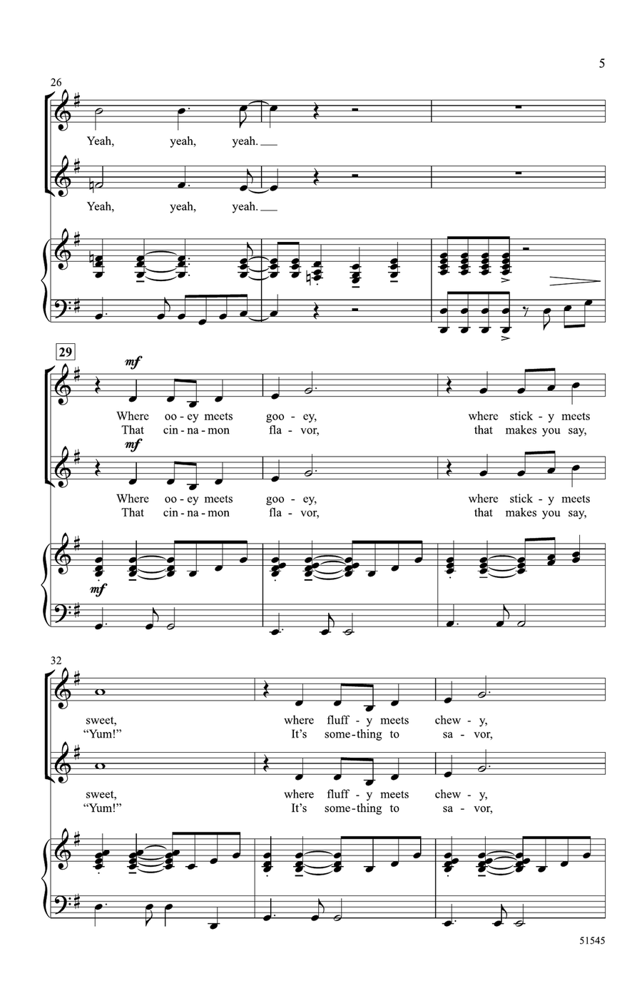Ooey-Gooey Cinnamon Bun Ooey-Gooey Cinnamon Bun Choir scores gallery preview page 4