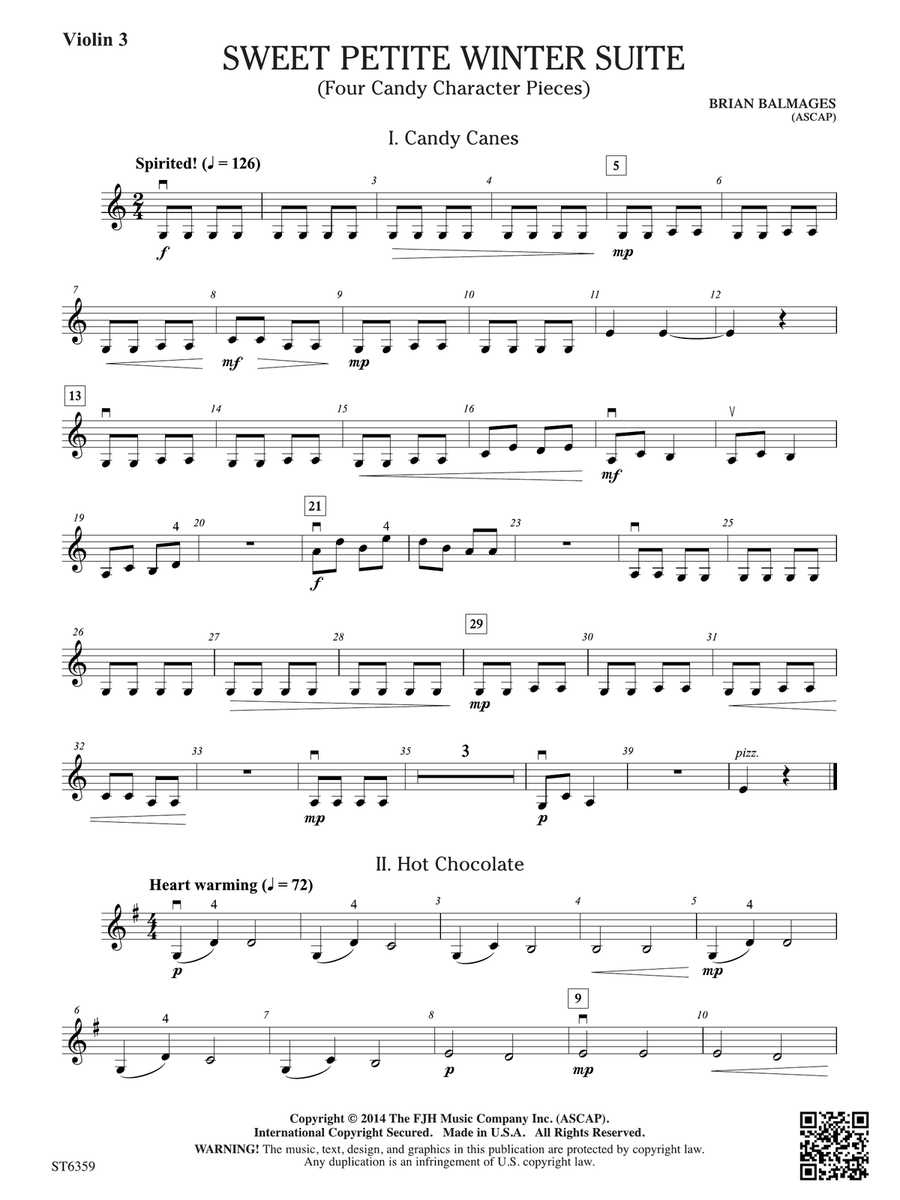 Sweet Petite Winter Suite: Violin 3 (Viola T.C.) Viola scores gallery preview page 1