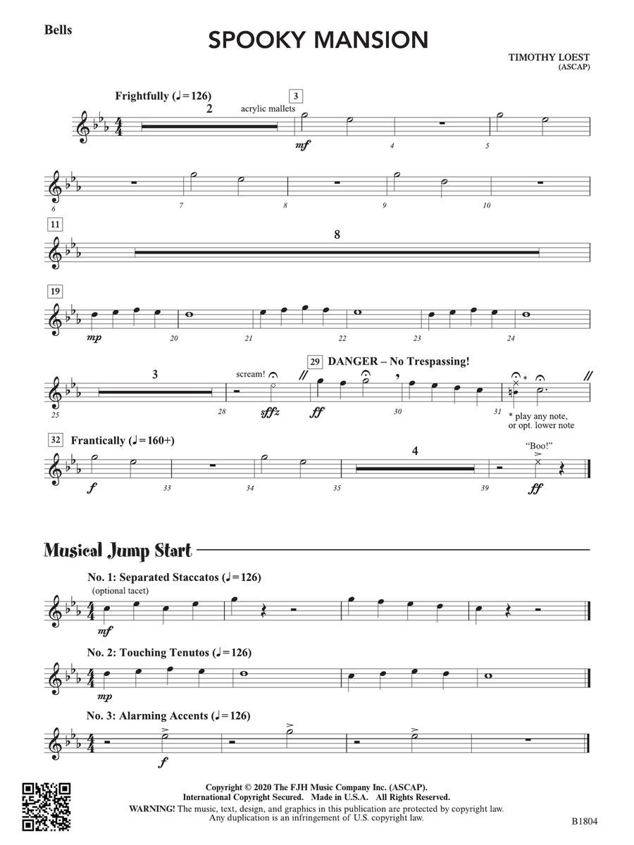 Spooky Mansion: Bells Spooky Mansion: Bells Part scores gallery preview page 1