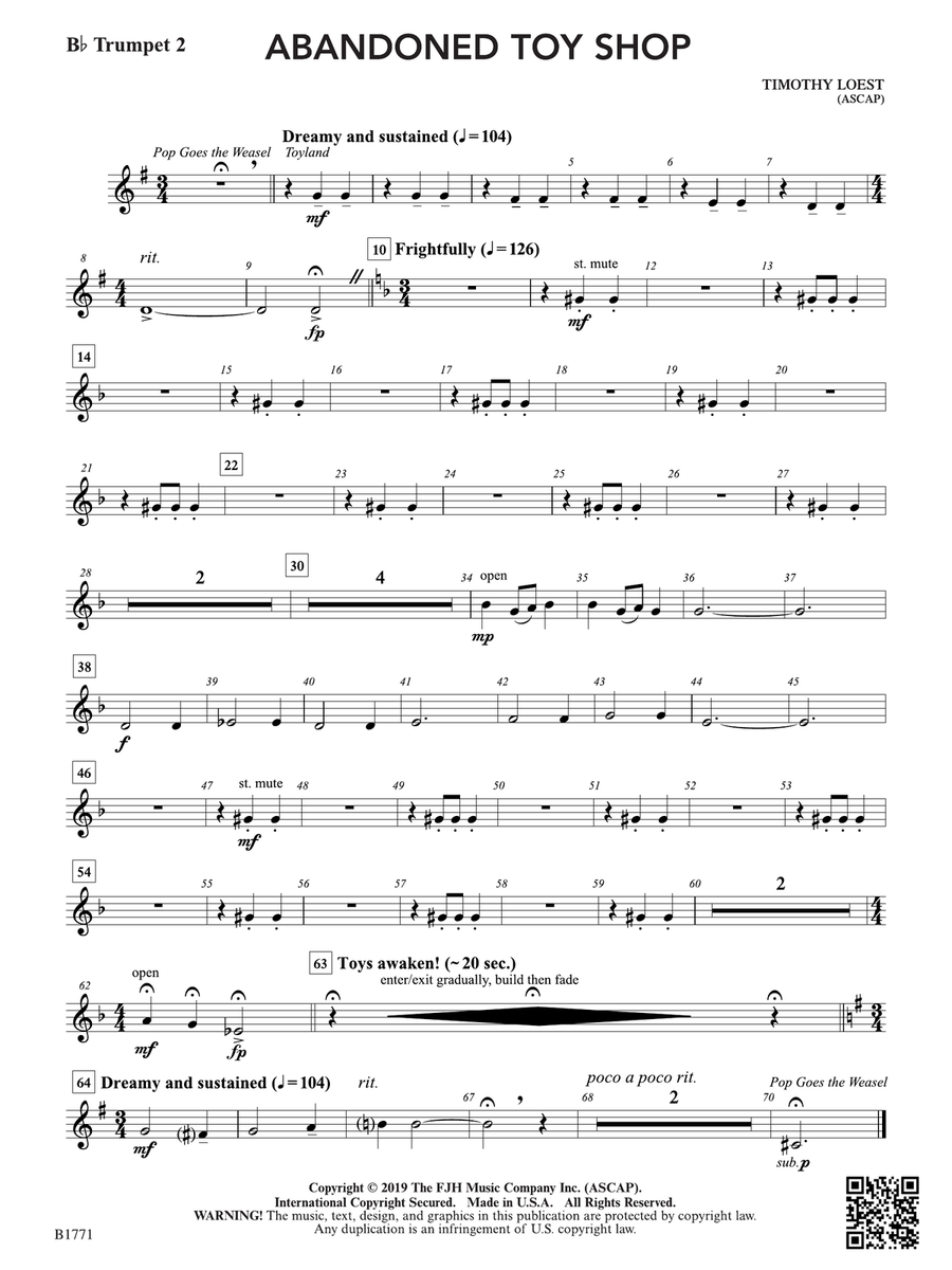 Abandoned Toy Shop: B-flat Trumpet 2 B-Flat Trumpet scores gallery preview page 1