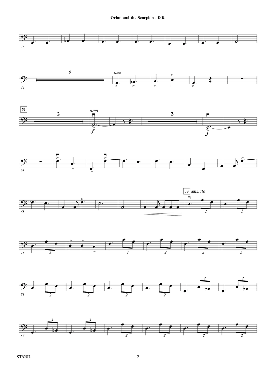 Orion and the Scorpion: Double Bass Double Bass scores gallery preview page 2